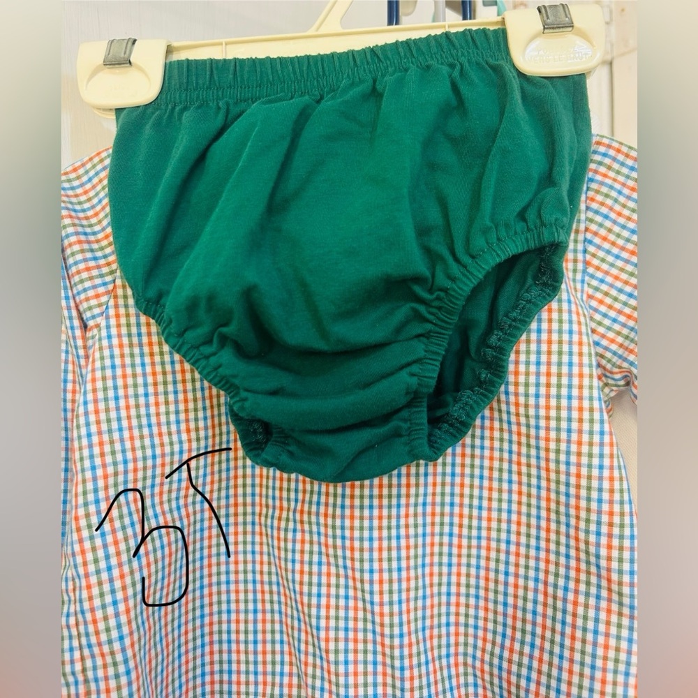 Kids Green Checkered Outfit Set